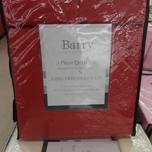 Red 3pcs king size Quilt set